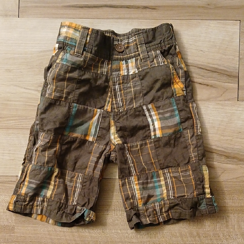 Gymboree Patchwork Plaid Shorts Vintage  Preppy Size 4T (F)
